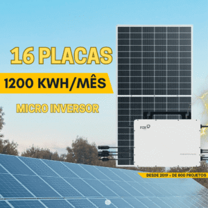 kit solar 4 placas + micro 260 kwh/mês